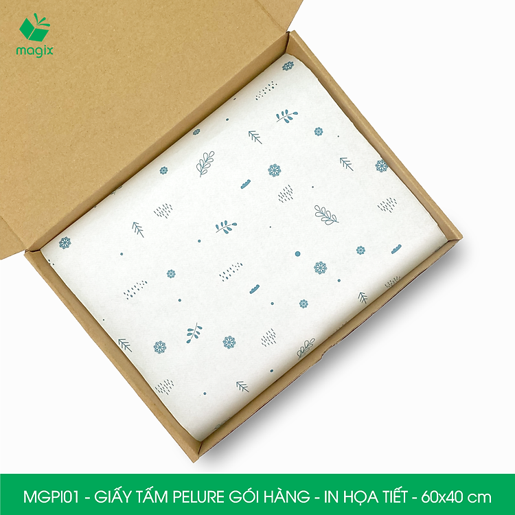 Giấy Pelure gói hàng in họa tiết (100 tấm) 60x40 cm - Ảnh 3
