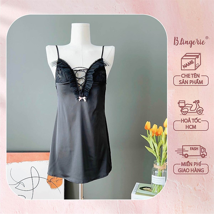 Váy Ngủ Đan Chéo Dây Quyến Rũ - B.Lingerie