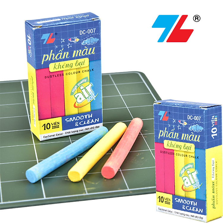 Phấn Màu Viết Bảng Không Bụi Thiên Long DC-007 (10 hộp)