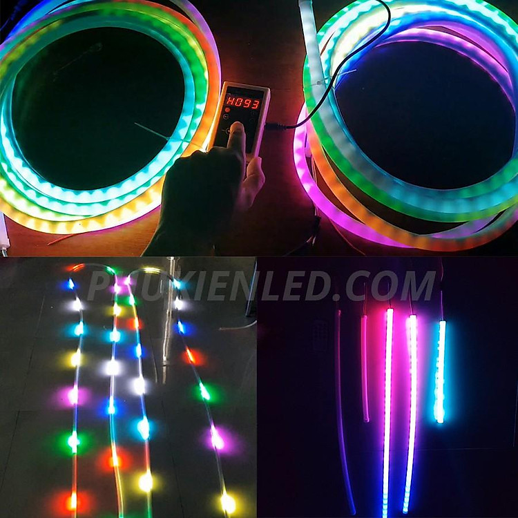 Dây Led Full Color vỏ silicon uốn dẻo với bộ điều khiển đi kèm - 366 Hiệu ứng tuyệt đẹp - Điện 12V