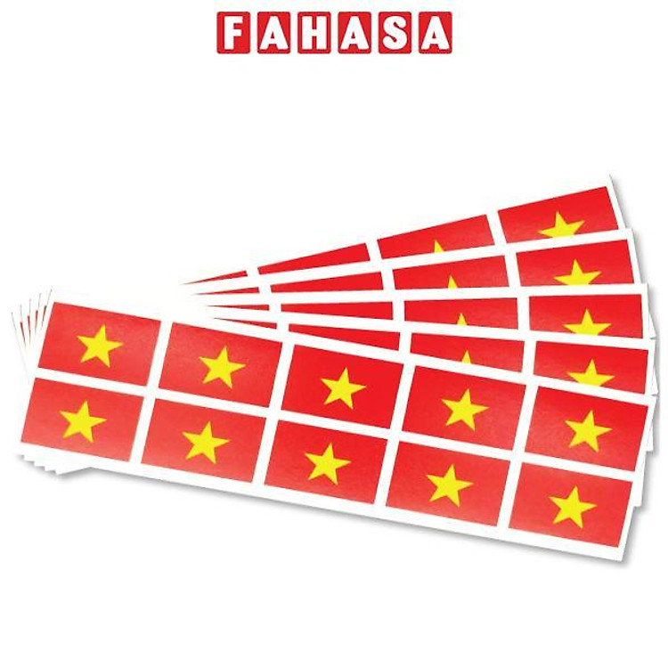 Bộ Sticker Hình Lá Cờ Việt Nam (5 cái)