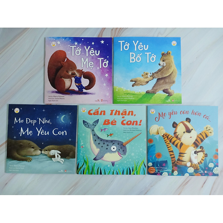 Combo Sách ILOVE - Tớ Yêu Bố Tớ - Tớ Yêu Mẹ Tớ - Mẹ Yêu Con Hơn Cả- Cẩn Thận, Bé Con- Mơ Đẹp Nhé, Mẹ Yêu Con (Trọn bộ 5 cuốn)
