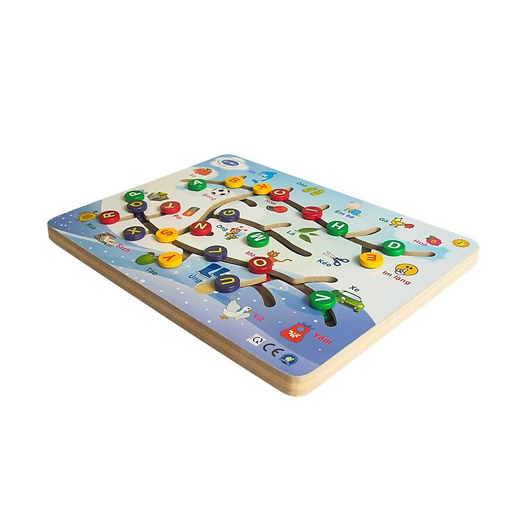 Đồ chơi gỗ Đường luồn chữ cái Winwintoys Chính hãng Giá rẻ - Hình ảnh 4