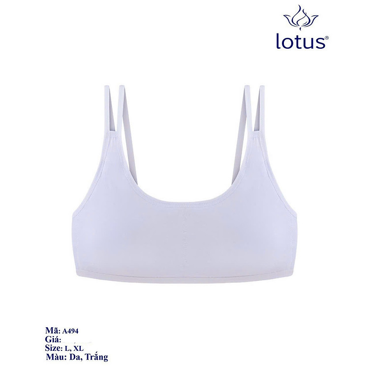 Áo lá học sinh Lotus A494 cotton cao cấp bản trơn đơn giản hai dây