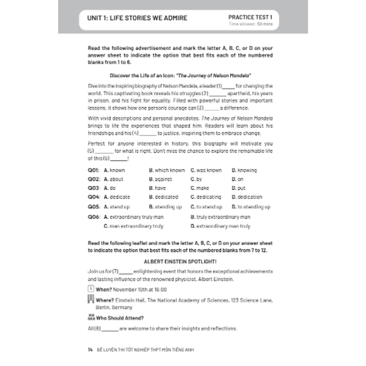 Chống Trượt Tốt Nghiệp: Đề Luyện Thi Tốt Nghiệp THPT Môn Tiếng Anh - Ảnh 2