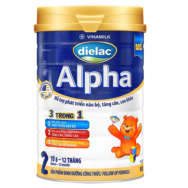 Mua Sữa Bột Vinamilk Dielac Alpha 2 900g Uy tín Tiết kiệm - Hình ảnh 2