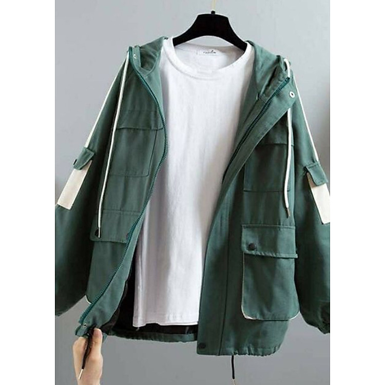 áo khoác kakinữ phố 6i túi