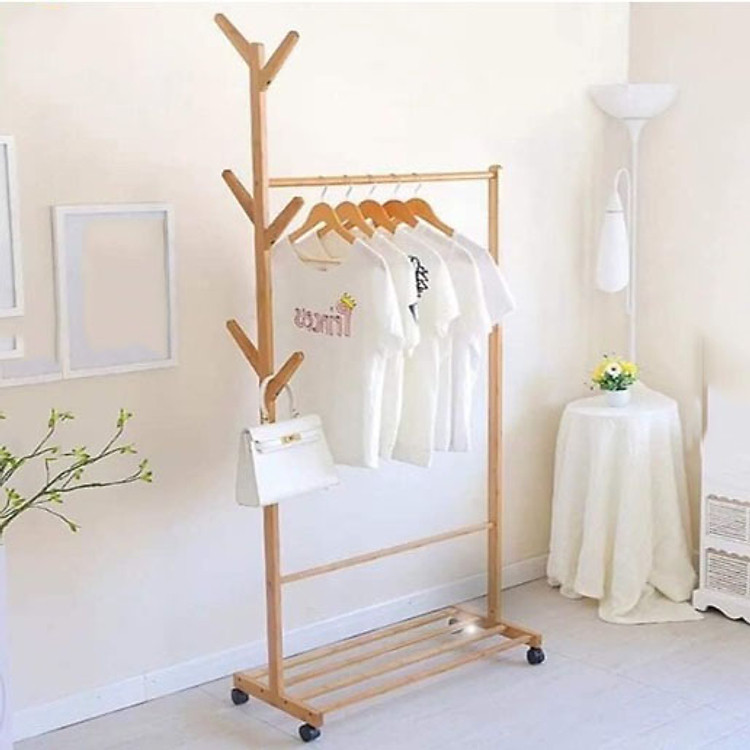 KỆ TREO QUẦN ÁO ĐA NĂNG BẰNG GỖ
