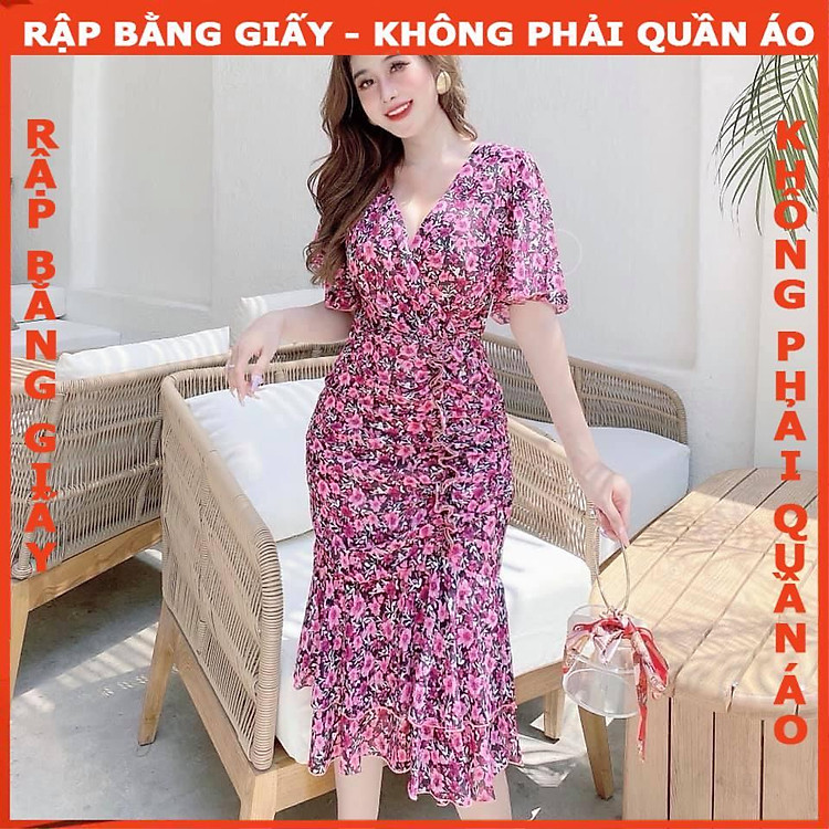 Rập giấy đầm tay loe mã 1215 (BẢN VẼ) - Ảnh 2