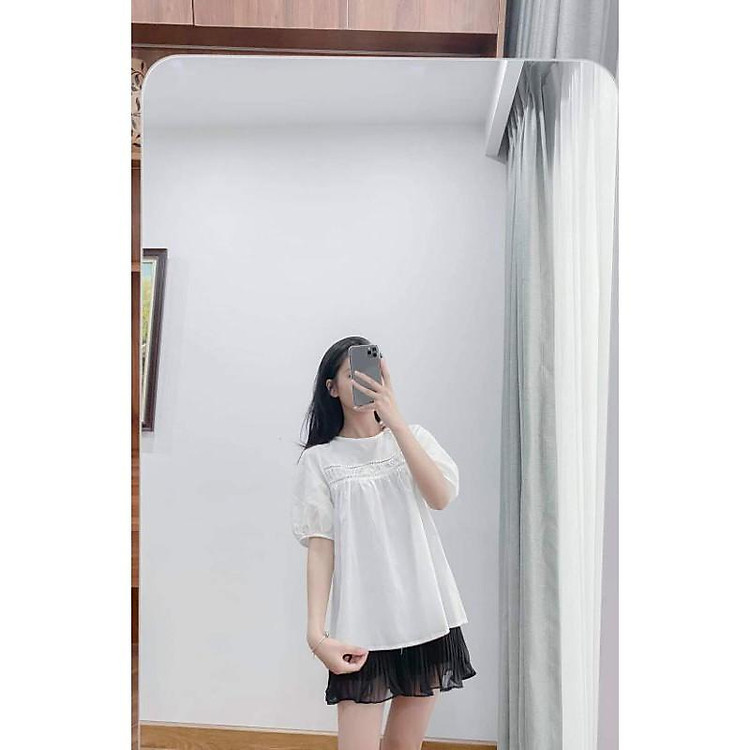 Áo babydoll tay bồng. Áo dáng xuông tay bồng