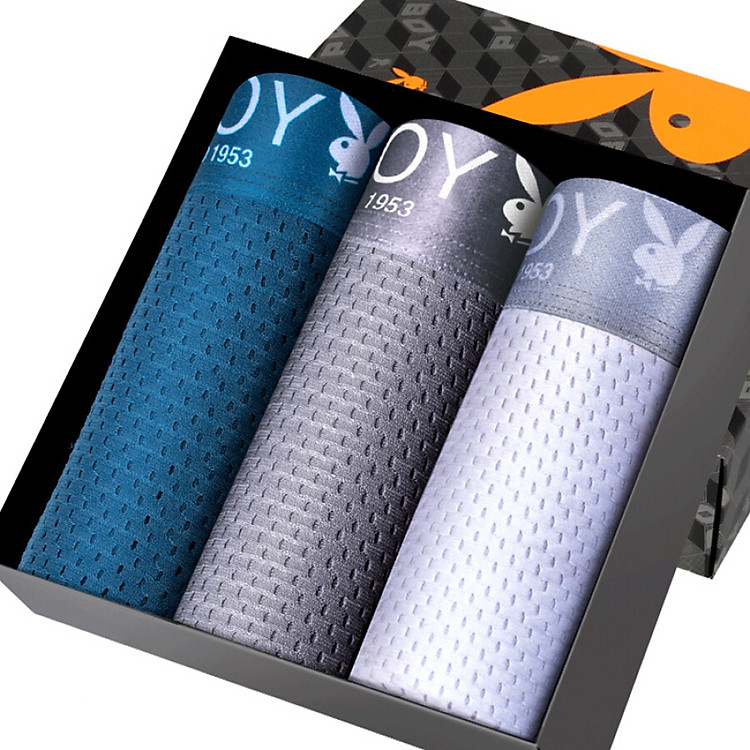 Set 3 Quần Lót Nam Boxer PLAYBOY