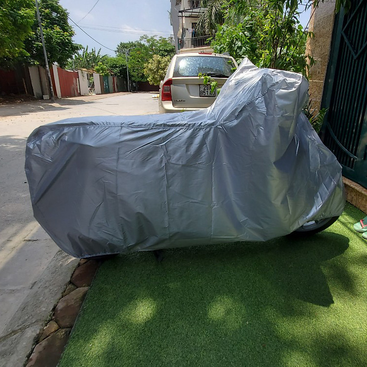 Bạt Phủ Xe Máy 2 Trong 1 Chống Nắng Mưa Bảo Vê yên Xe Tuyệt Đối Vải Dù Siêu Bền.