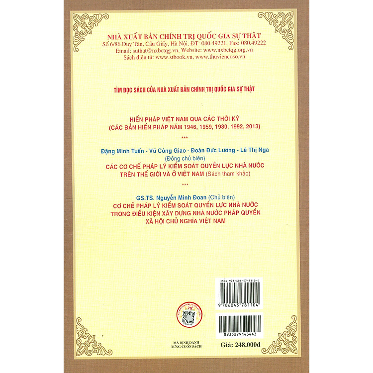 Kiểm Soát Quyền Lực Nhà Nước (Tái Bản Có Sửa Chữa, Bổ Sung) - Ảnh 2