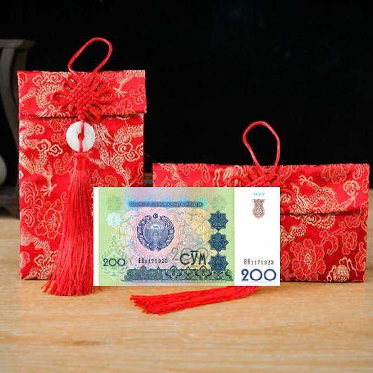 Túi gấm màu xanh 200 Uzbekistan