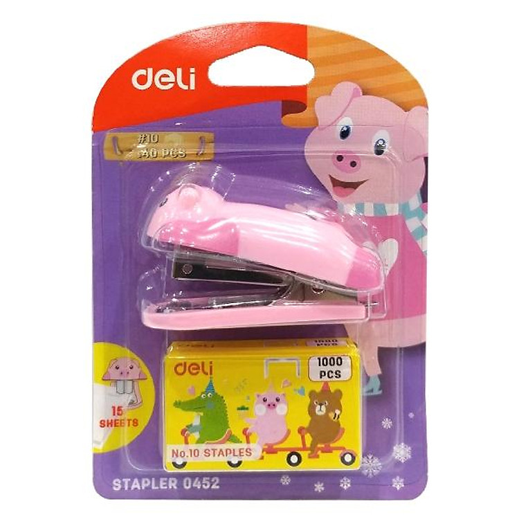 Bộ Bấm Kim Deli 0452 (10 chiếc)