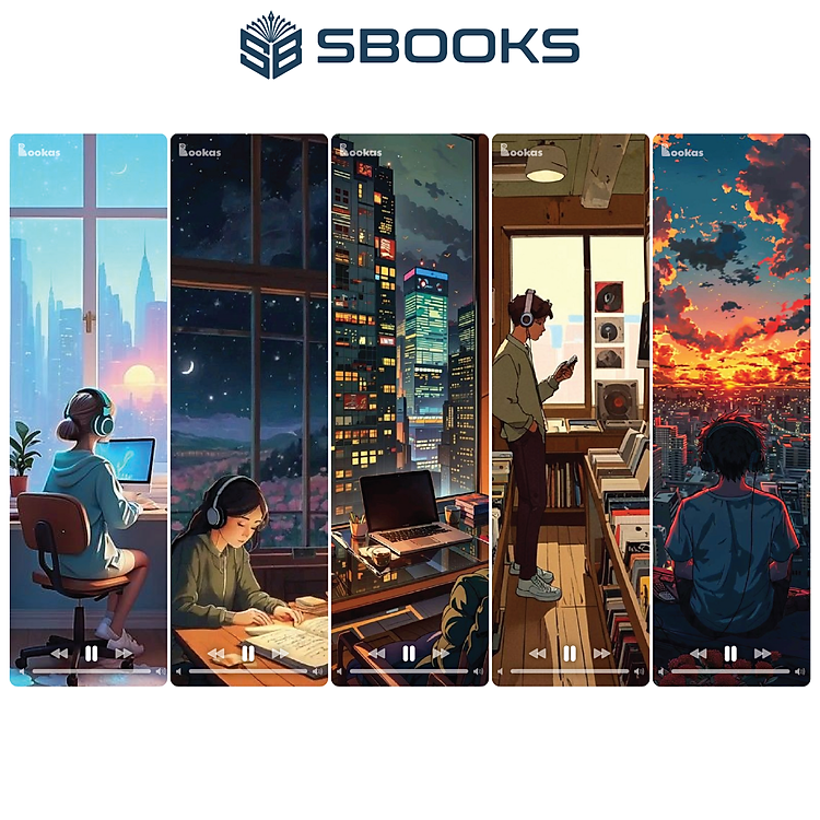 Bookmark Kẹp Sách Nghe Nhạc Chữa Lành (5 cái)