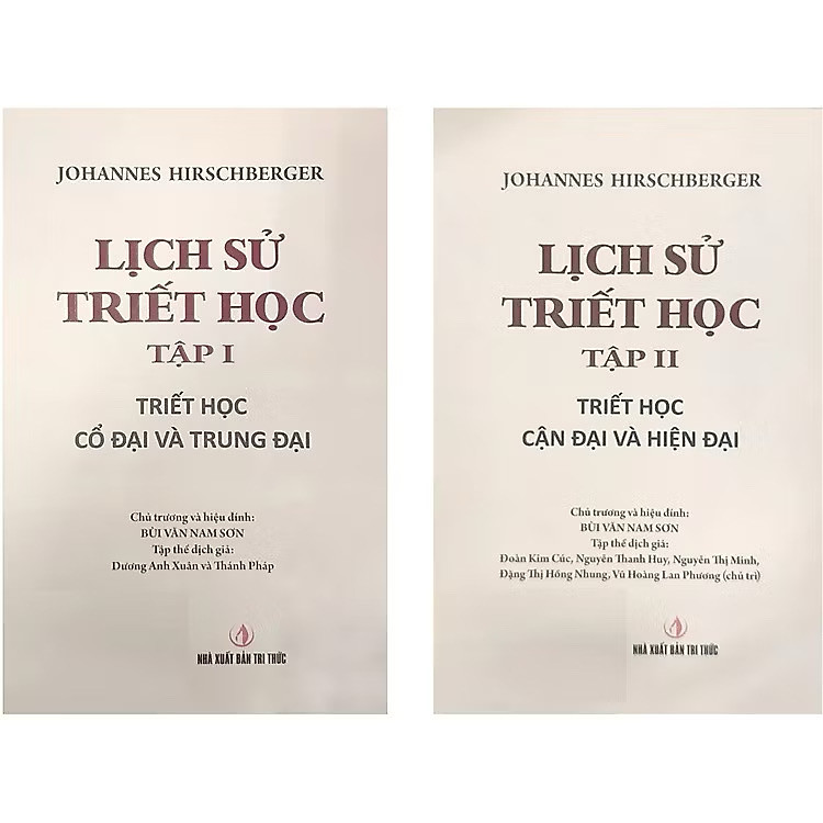 Sách - Lịch Sử Triết Học (Trọn Bộ 2 Tập) (Tập 1: Triết Học Cổ Đại Và Trung Đại + Tập 2: Triết Học Cận Đại Và Hiện Đại)