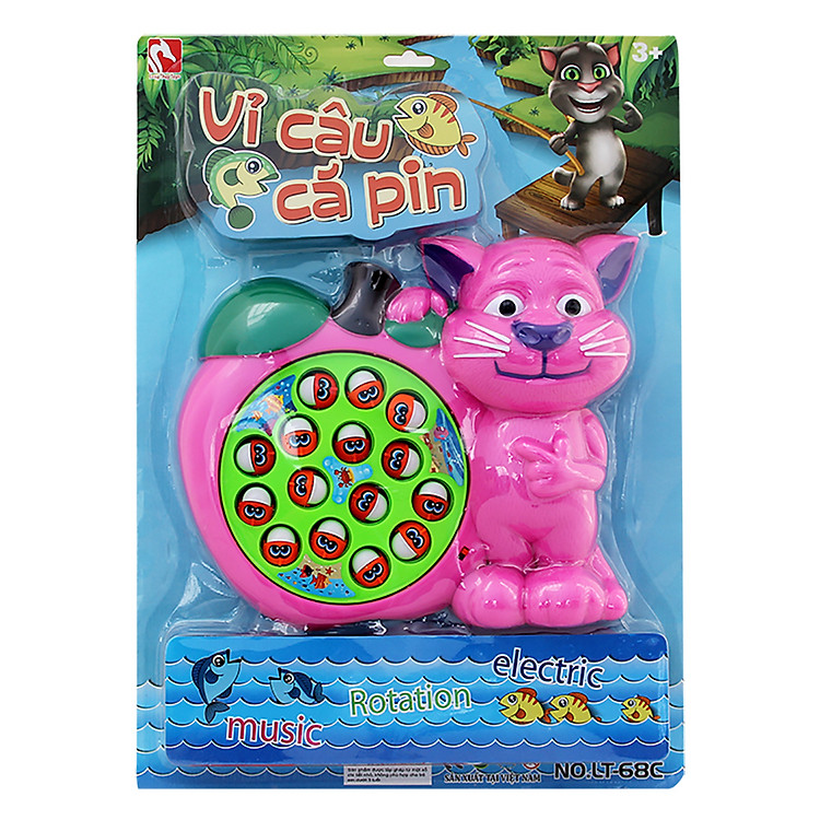 Hộp Câu Cá Mèo Ôm Táo LONGTHUYTOYS 68CH