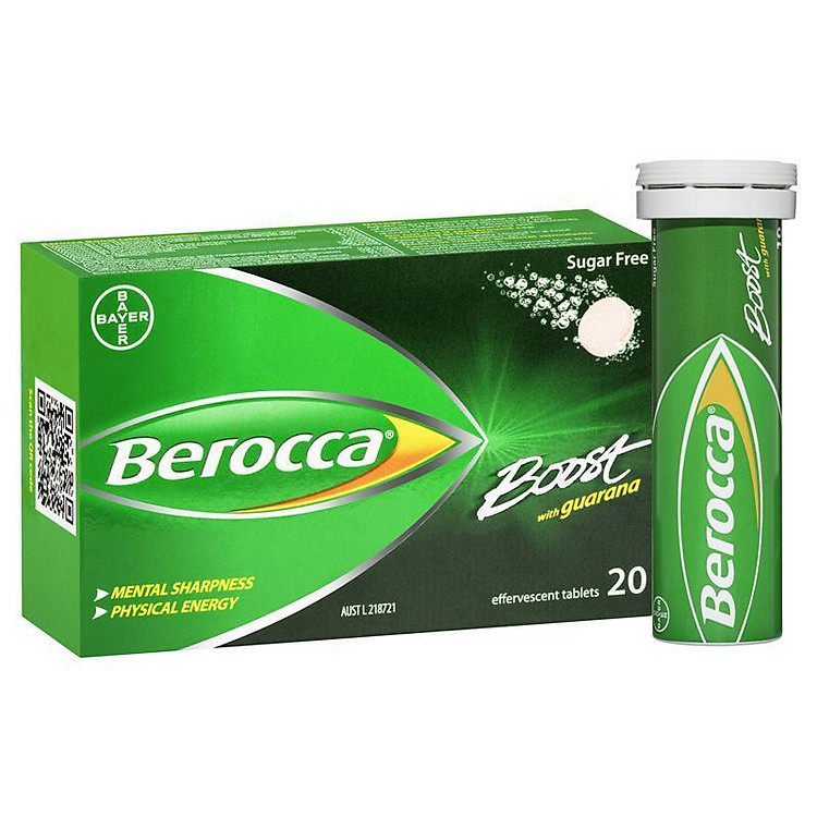 Berocca Boost Energy Vitamin With Guarana Effervescent Tablets 20