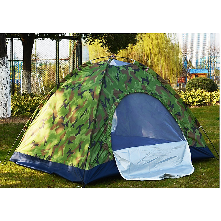 Lều cắm trại 2-3 người 1 lớp màu rằn ri quân đội đi phượt, du lịch