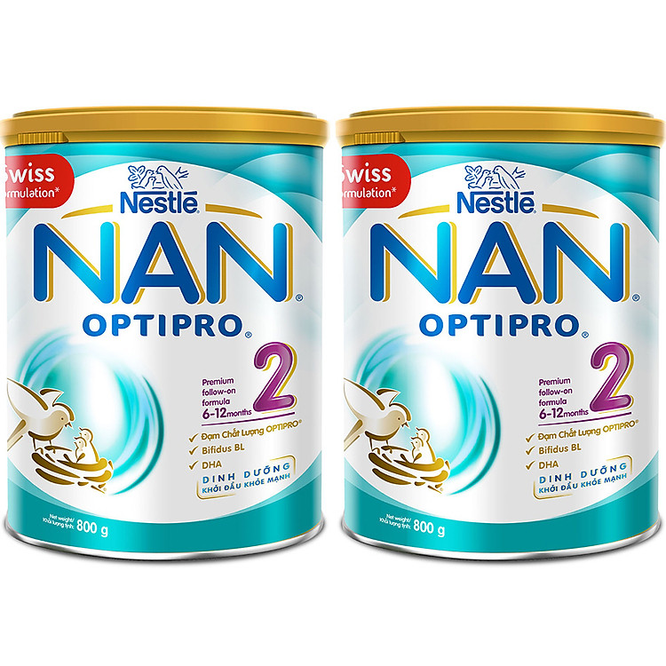 Bộ 2 Sữa Bột Nestlé Nan Optipro 2 Lon 800G