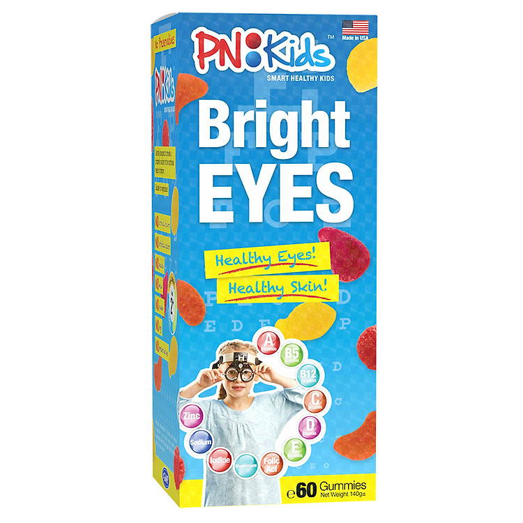 Thực Phẩm Chức Năng Viên Nhai Hỗ Trợ Sáng Mắt Bright Eyes PNKids (Hộp 60 Viên)