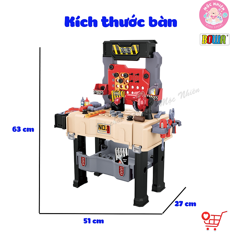 Mua Bộ đồ chơi BOWA 8035A - Bàn công cụ 65 chi tiết Chính hãng Ưu đãi - Hình ảnh 3