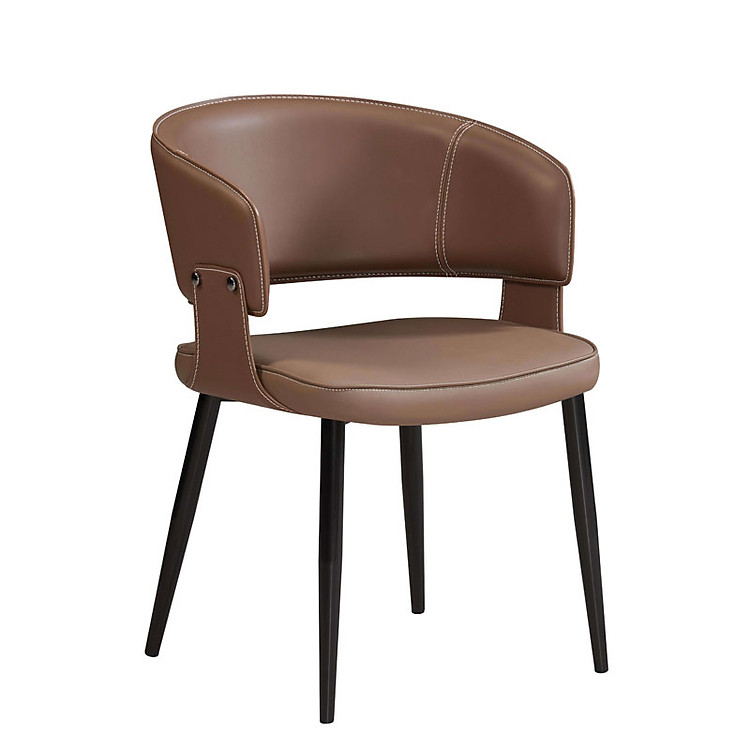 Ghế phòng ăn nhà hàng tiếp khách cao cấp giả da màu kem CN23001-P Nội thất Capta