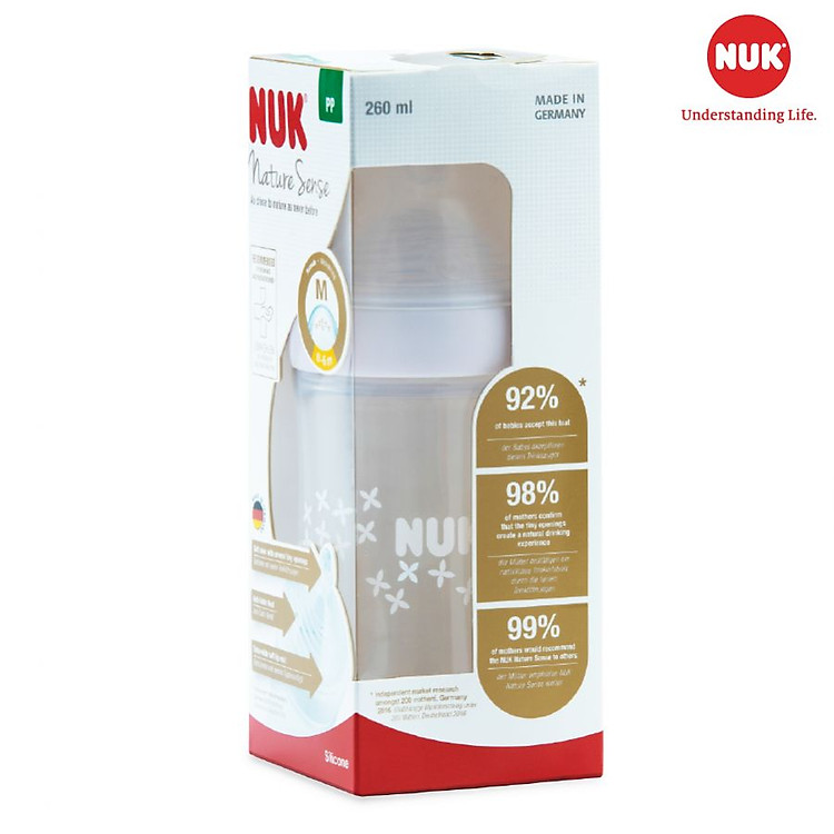 Bình sữa NUK Nature Sense 260ml Ưu đãi - Hình ảnh 3