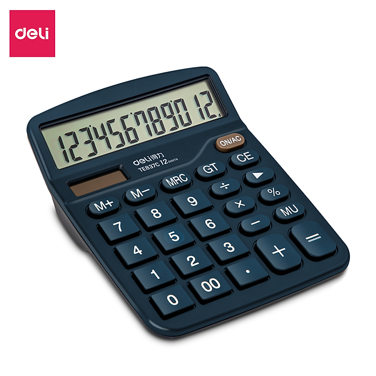 Máy Tính Để Bàn Deli E837 (12 số) - Xanh than - Ảnh 2