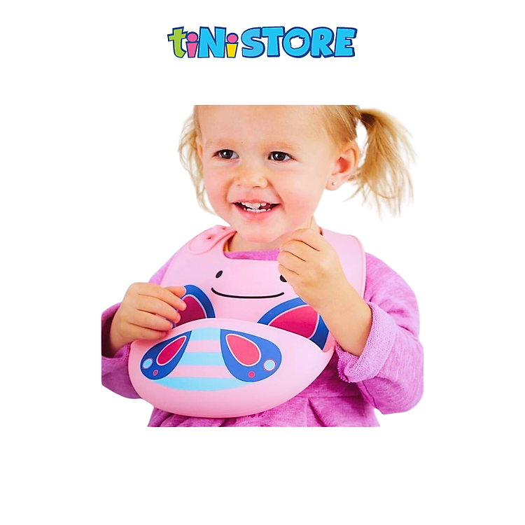 Mua Yếm ăn dặm silicone Zoo Skip Hop Chính hãng Giá rẻ - Hình ảnh 2