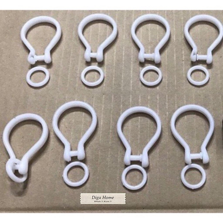 Khoen Ore móc Rido treo rèm chữ S bi ray trượt (10 Cái)