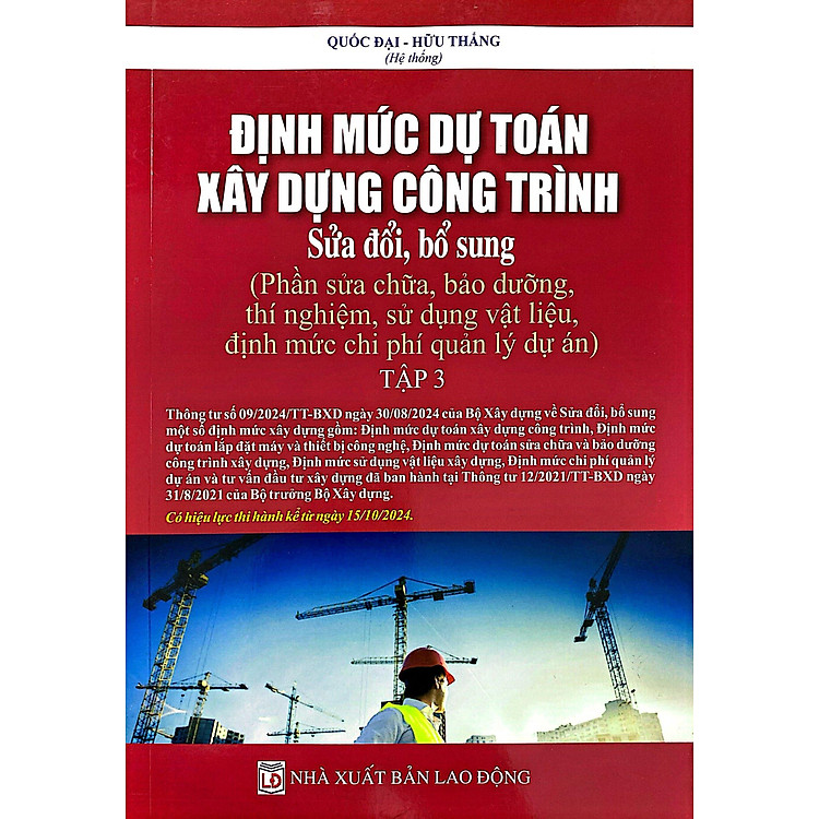 Định Mức Dự Toán Công Trình (Sửa Đổi, Bổ Sung) - Tập 3 - Ảnh 2