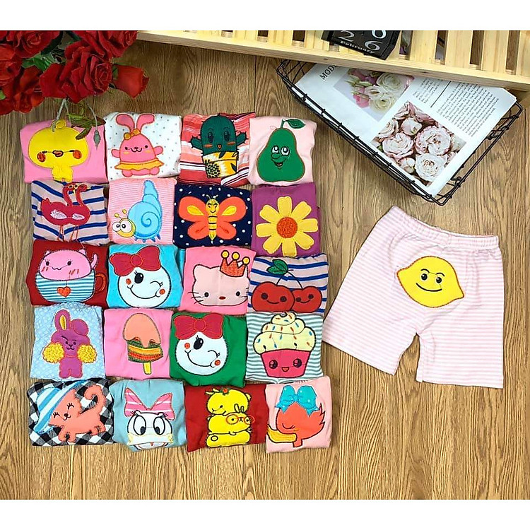 QUẦN ĐÙI CHỤC MÔNG THÚ BÉ GÁI VẢI xuất đẹp- set 5 quần