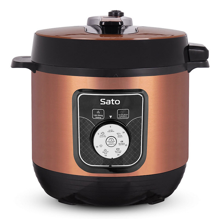Nồi áp suất đa năng SATO 6AS041.N 6.0L - Nồi áp suất đa chức năng : nấu cơm, nấu cháo, hầm gân, ninh, súp, hấp, giữ ấm ... Dung tích : 6.0 lít phù hợp gia đình 4 - 6 người - Miễn phí vận chuyển toàn quốc - Hàng chính hãng