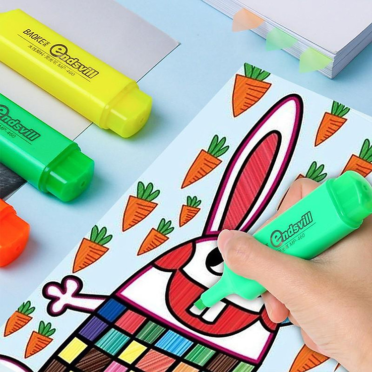 Hộp Bút Highlighter/Marker BAOKE MP460 (6 màu) - Ảnh 2