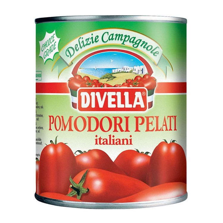 Cà Chua Bóc Vỏ Pelati Divella Italia 2,5Kg