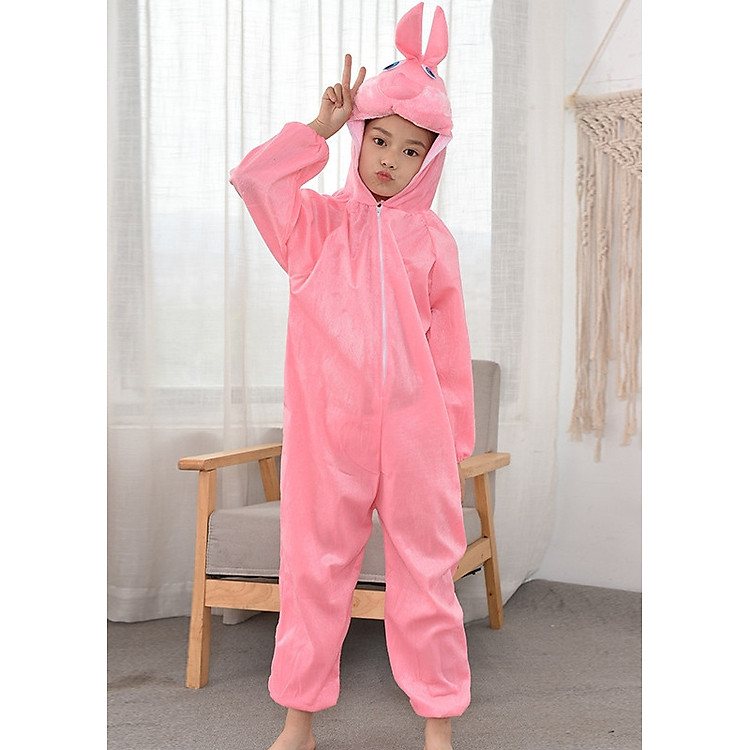 Bộ Đồ Hoá Trang Thỏ Hồng Dành Cho Người Lớn và Trẻ Em Dịp Tết Trung Thu - Thỏ Hồng