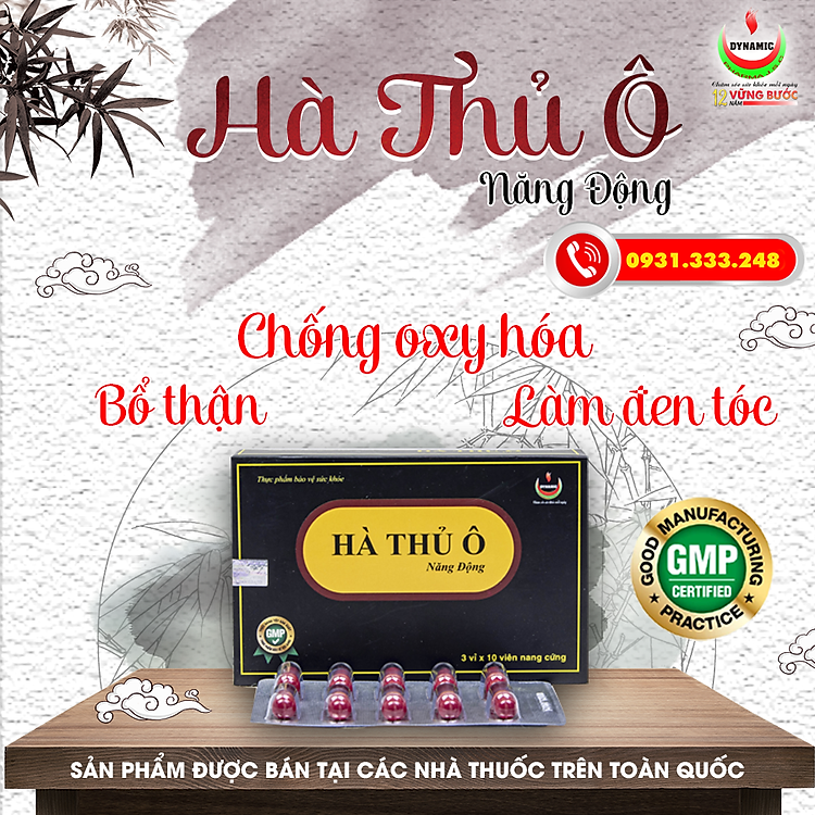 HÀ THỦ Ô NĂNG ĐỘNG - NĂNG ĐỘNG - LÀM ĐEN RÂU TÓC
