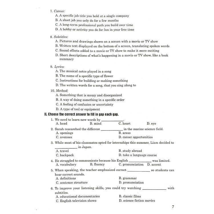 Bài Tập Trắc Nghiệm Tiếng Anh 9 - Có Đáp Án - Ảnh 3