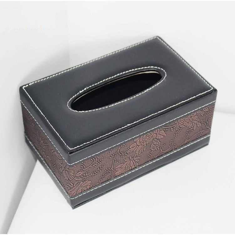 Hộp Đựng Khăn Giấy Chữ Nhật Nâu Cổ Điển