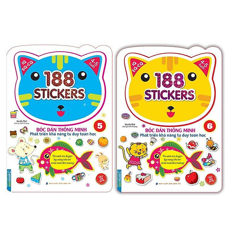 Bóc Dán Hình Thông Minh IQ EQ CQ Cho Bé 4 – 5 Tuổi – 188 Sticker – Quyển 5 + 6