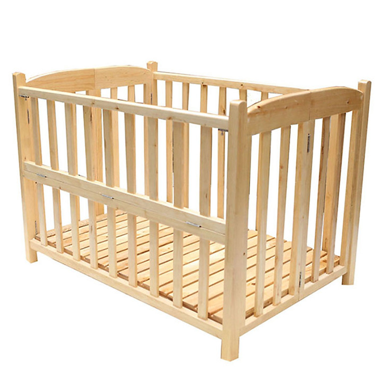 Cũi cho bé - Cũi gỗ Quế màu gỗ tự nhiên GoldCat