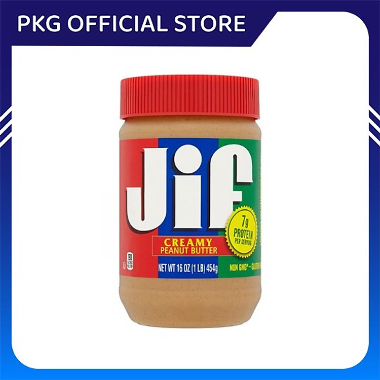 Bơ Đậu Phộng Mịn Jif 454g - Nhập Khẩu Mỹ | Jif Creamy Peanut Butter 454g