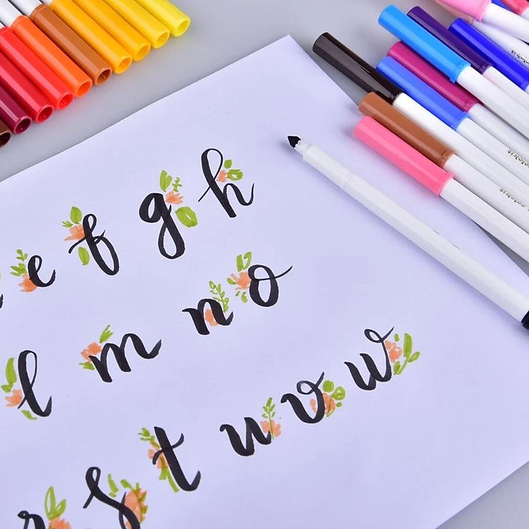 Hộp Bút Lông 36 Màu Fiber Pen Washable (Mẫu ngẫu nhiên) - Ảnh 4