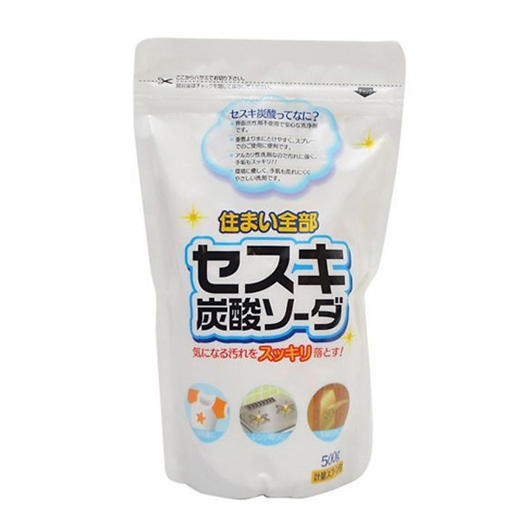Bột baking soda Sesuki 500g (tẩy trắng) Rocket nội địa Nhật Bản