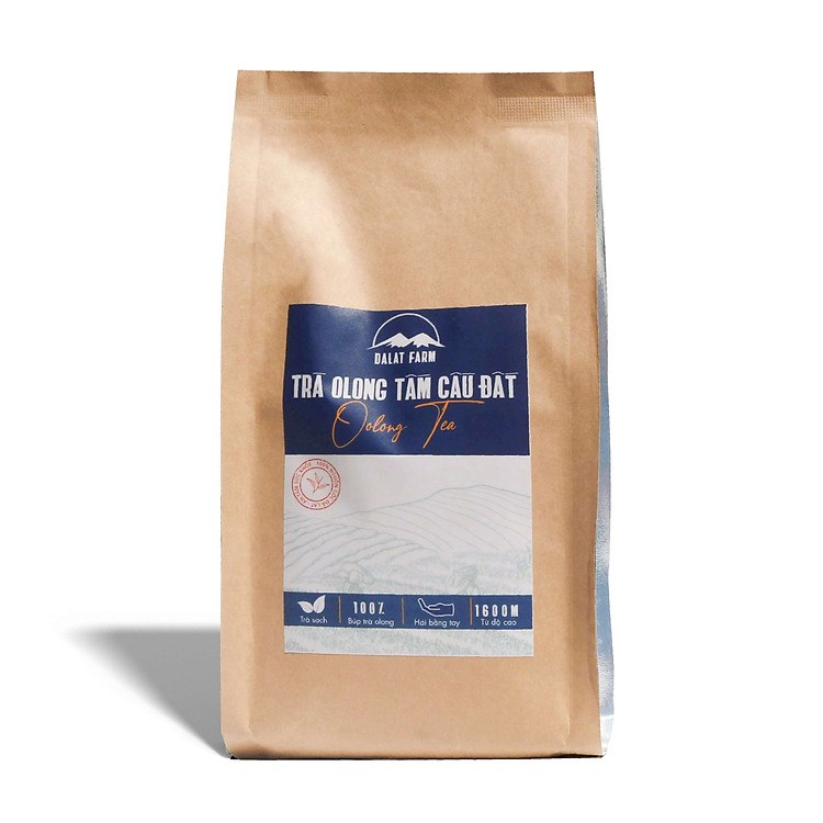 Trà Oolong Tấm Cầu Đất - Túi 500Gr - Nguyên liệu làm trà sữa tự pha chế trà sữa đài loan Dalat Farm
