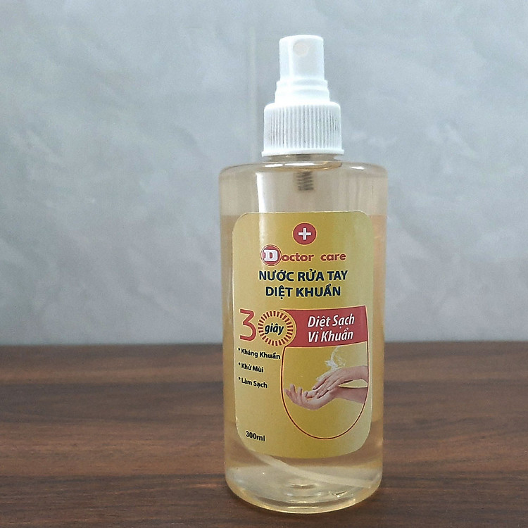 Nước rửa tay khô Diệt Khuẩn Doctor Care CHAI 300 ML ( màu vàng chanh)