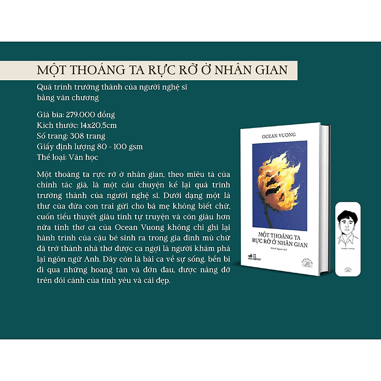 (Ấn bản đặc biệt kỷ niệm 20 năm Nhã Nam) MỘT THOÁNG TA RỰC RỠ Ở NHÂN GIAN – Ocean Vuong – Khánh Nguyên dịch – Nhã Nam – NXB Hội nhà văn