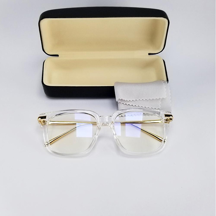 Mắt kính giả cận tròng 0 độ cho nam và nữ DKYGCGV gọng kim loại